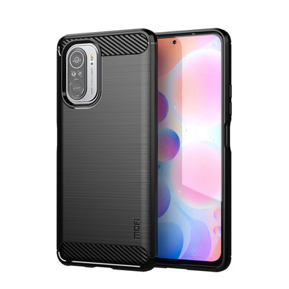 For Xiaomi Redmi Note 11T Pro 5G / 11T Pro Plus 5G MOFI Gentleness Series Brushed Texture Carbon Fiber Soft TPU Case(Black) -  by MOFI | Online Shopping South Africa | PMC Jewellery