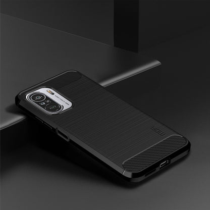 For Xiaomi Redmi Note 11T Pro 5G / 11T Pro Plus 5G MOFI Gentleness Series Brushed Texture Carbon Fiber Soft TPU Case(Black) -  by MOFI | Online Shopping South Africa | PMC Jewellery