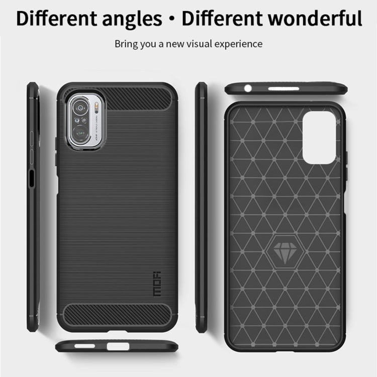 For Xiaomi Redmi Note 11T Pro 5G / 11T Pro Plus 5G MOFI Gentleness Series Brushed Texture Carbon Fiber Soft TPU Case(Black) -  by MOFI | Online Shopping South Africa | PMC Jewellery