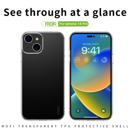 For iPhone 14 MOFI Ming Series Ultra-thin TPU Phone Case (Transparent) - iPhone 14 Cases by MOFI | Online Shopping South Africa | PMC Jewellery