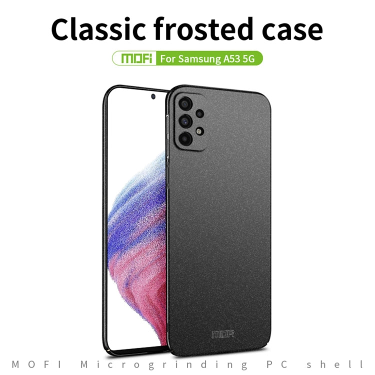 For Samsung Galaxy A53 5G MOFI Fandun Series Frosted PC Ultra-thin All-inclusive Phone Case(Gray) - Galaxy Phone Cases by MOFI | Online Shopping South Africa | PMC Jewellery