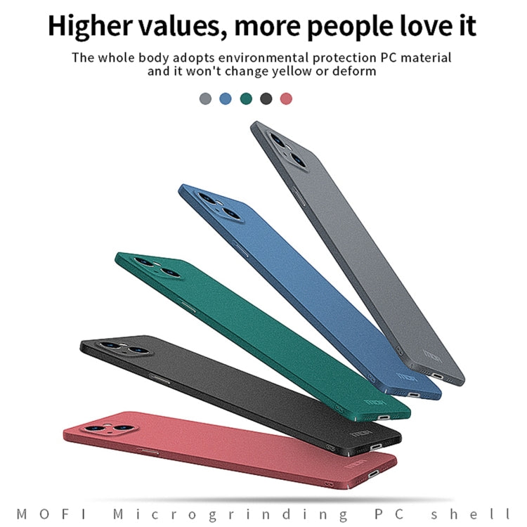 For iPhone 14 MOFI Fandun Series Frosted PC Ultra-thin Phone Case(Black) - free shipping - PMC TechLife - Order now!