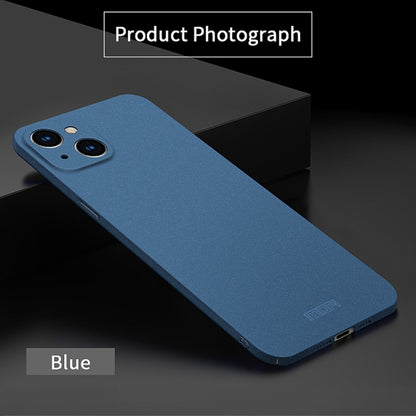 For iPhone 14 Plus  MOFI Fandun Series Frosted PC Ultra-thin Phone Case(Blue) - iPhone 14 Plus Cases by MOFI | Online Shopping South Africa | PMC Jewellery