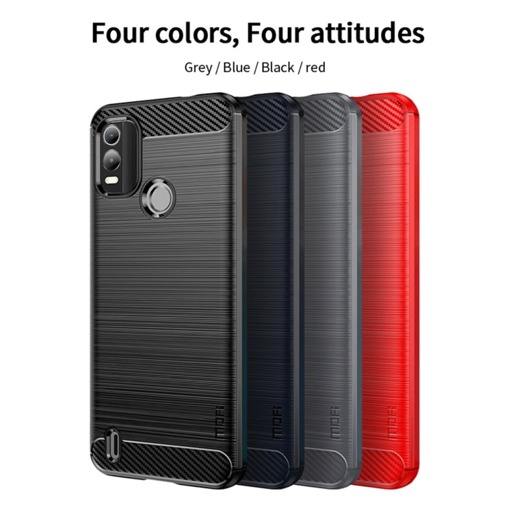 For Nokia C21 Plus MOFI Gentleness Brushed Carbon Fiber Soft TPU Case(Black) - Nokia Cases by MOFI | Online Shopping South Africa | PMC TechLife | Buy Now Pay Later Mobicred