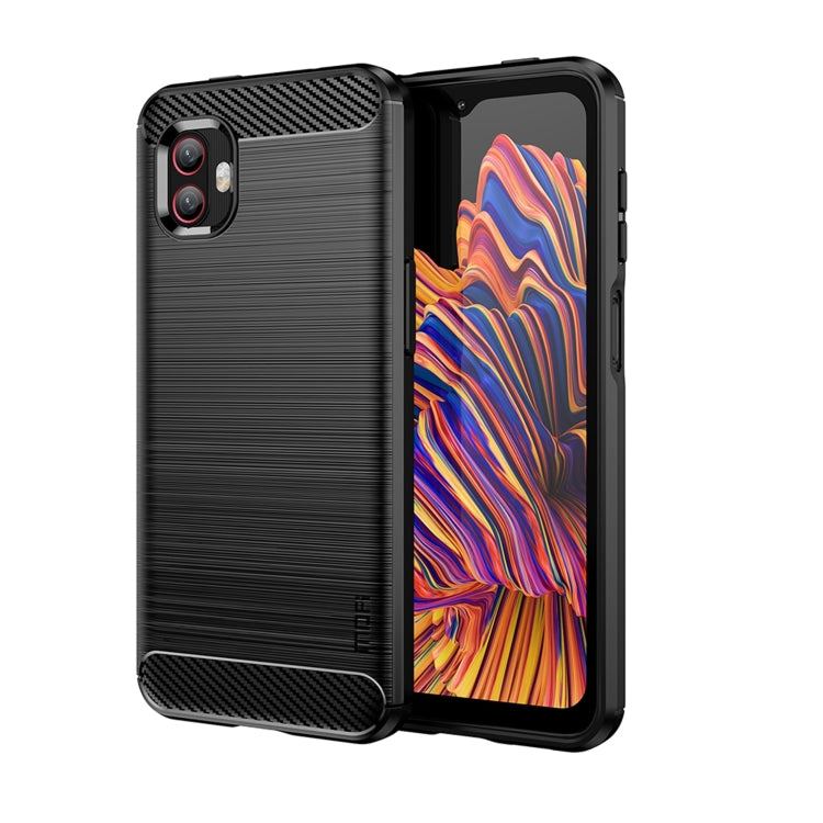 For Samsung Galaxy Xcover6 Pro / Xcover Pro 2 MOFI Gentleness Brushed Carbon Fiber Soft TPU Case(Black) -  by MOFI | Online Shopping South Africa | PMC Jewellery