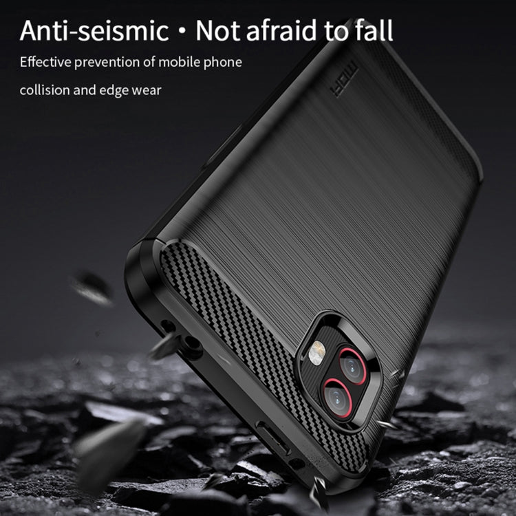 For Samsung Galaxy Xcover6 Pro / Xcover Pro 2 MOFI Gentleness Brushed Carbon Fiber Soft TPU Case(Black) -  by MOFI | Online Shopping South Africa | PMC Jewellery