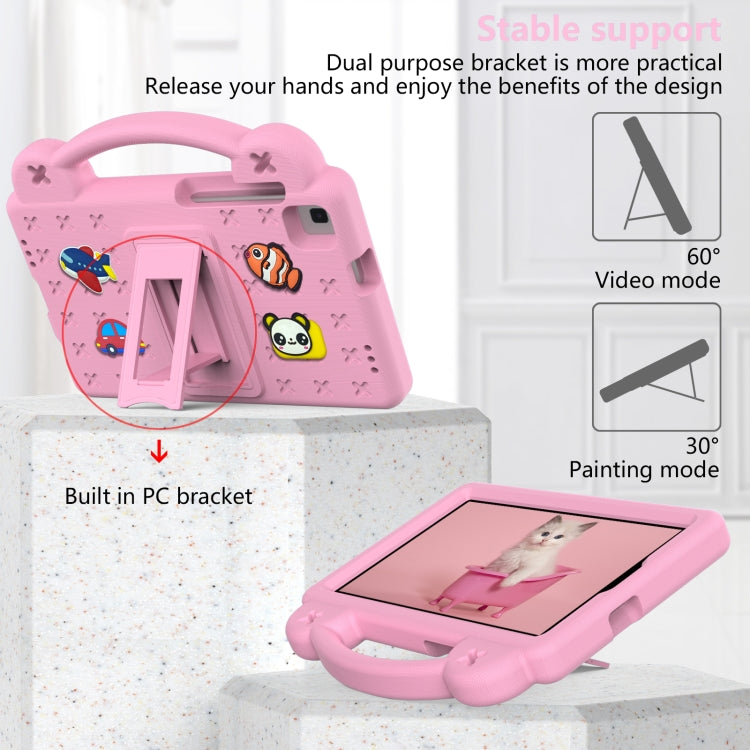 For Huawei MediaPad M3 Lite 8.0 Handle Kickstand Children EVA Shockproof Tablet Case(Pink) - Huawei by PMC TechLife | Online Shopping South Africa | PMC TechLife