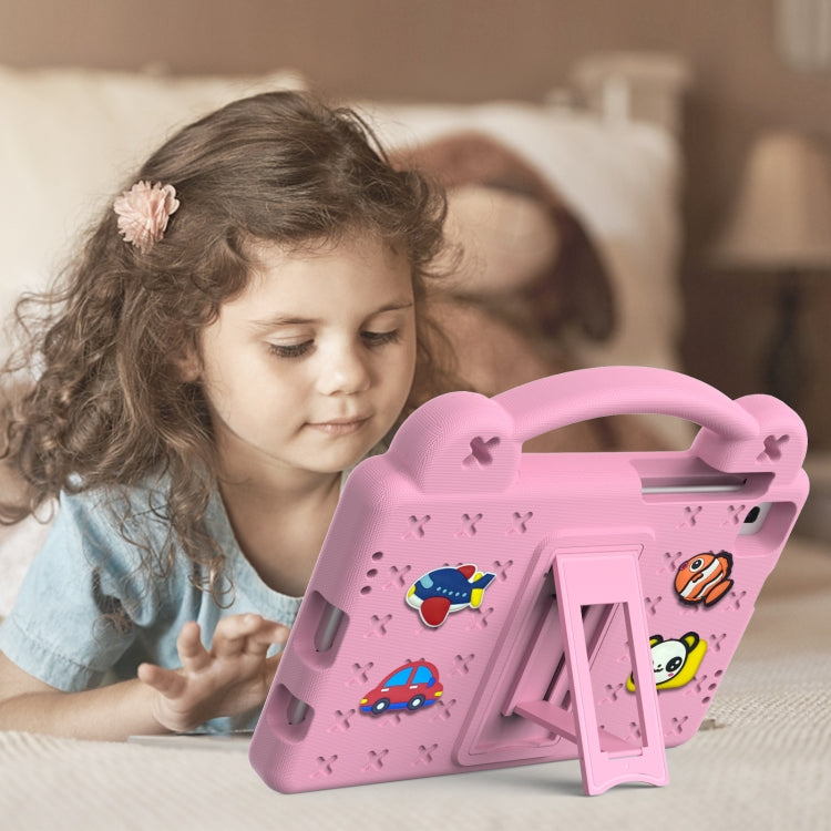 For Huawei MediaPad M3 Lite 8.0 Handle Kickstand Children EVA Shockproof Tablet Case(Pink) - Huawei by PMC TechLife | Online Shopping South Africa | PMC TechLife
