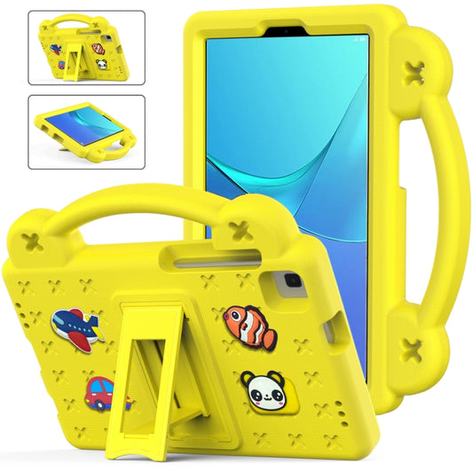 For Huawei MediaPad M5 8.4 Handle Kickstand Children EVA Shockproof Tablet Case(Yellow) - Huawei by PMC Jewellery | Online Shopping South Africa | PMC Jewellery | Buy Now Pay Later Mobicred