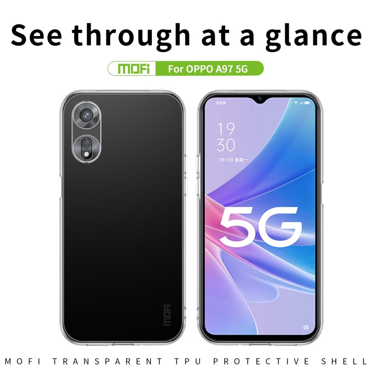 For OPPO A97 5G MOFI Ming Series Ultra-thin TPU Phone Case(Transparent) - OPPO Cases by MOFI | Online Shopping South Africa | PMC Jewellery