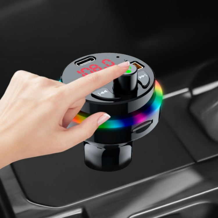 PDF17 Car Bluetooth 5.0 Charger FM Transmitter Type-C Dual USB MP3 Music Player - Bluetooth Car Kits by PMC TechLife | Online Shopping South Africa | PMC TechLife | Buy Now Pay Later Mobicred