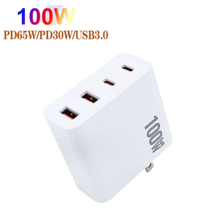 GaN 100W Dual USB + Dual USB-C/Type-C Multi Port Charger for Apple MacBook Series US Plug - Cable & Adapter by PMC Jewellery | Online Shopping South Africa | PMC Jewellery | Buy Now Pay Later Mobicred