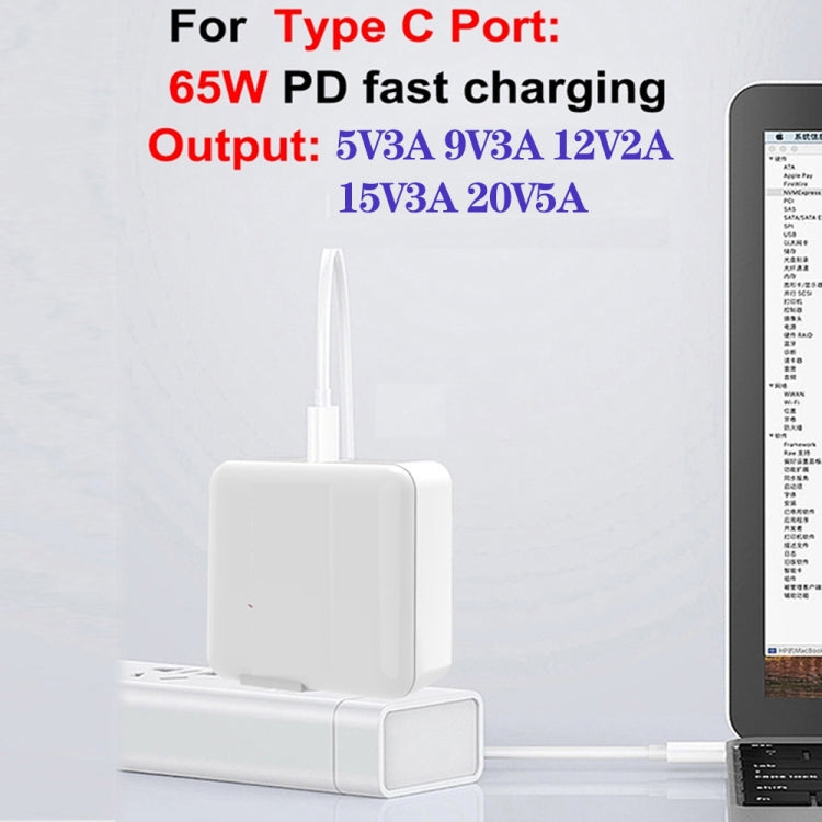 GaN 100W Dual USB+Dual USB-C/Type-C Multi Port Charger with  1.8m Type-C to MagSafe 1 / L Header Data Cable US Plug - Cable & Adapter by PMC Jewellery | Online Shopping South Africa | PMC Jewellery | Buy Now Pay Later Mobicred