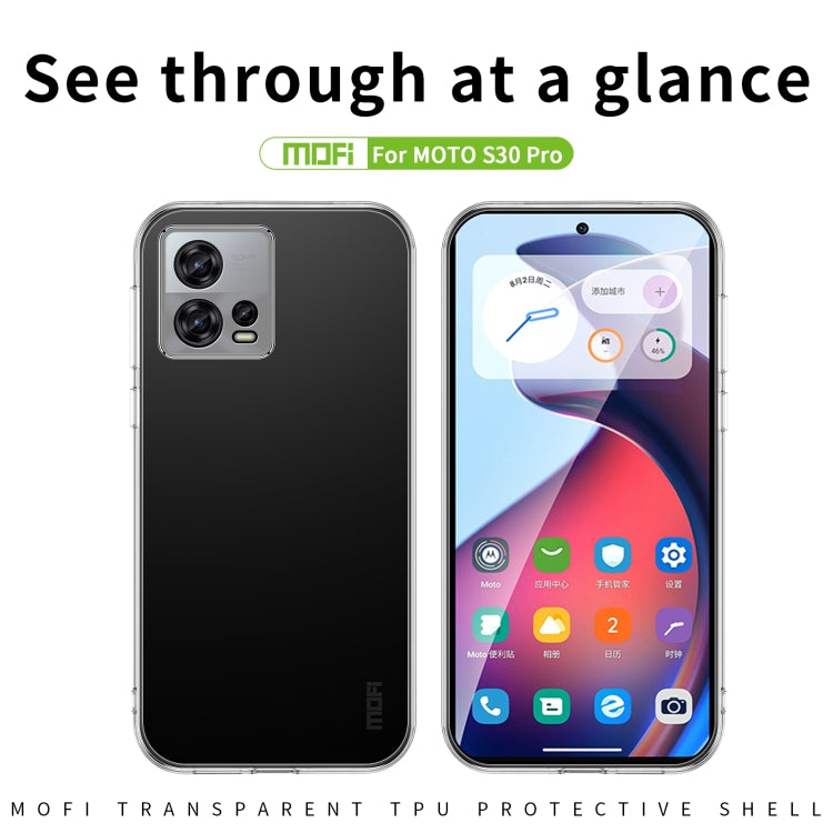 For Motorola Moto S30 Pro MOFI Ming Series Ultra-thin TPU Phone Case(Transparent) - Motorola Cases by MOFI | Online Shopping South Africa | PMC Jewellery