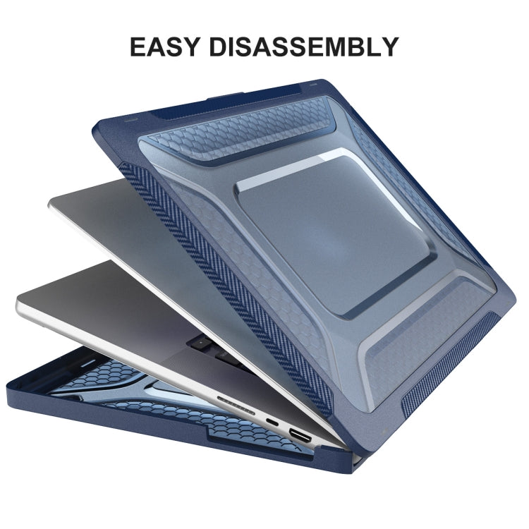 For MacBook Pro 14.2 A2442/A2779 2023 ENKAY Hat-Prince 3 in 1 Protective Bracket  Case Cover Hard Shell with TPU Keyboard Film / Anti-dust Plugs, Version:EU(Blue) - free shipping - PMC Jewellery - Order now!