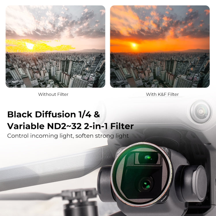 For DJI Mavic 3 / Mavic 3 Cine K&F Concept SKU.1890 3 in 1 CPL and Variable ND2-32 and Black Mist 1/4 Filter Kits - Mavic Lens Filter by K&F | Online Shopping South Africa | PMC Jewellery | Buy Now Pay Later Mobicred