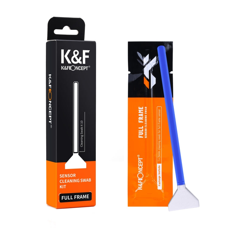 K&F CONCEPT SKU.1698 10pcs Cleaning Swabs Brush Kit Full-Frame Sensor Swabs For Nikon Canon Sony DSLR Camera - Other Filter by PMC Jewellery | Online Shopping South Africa | PMC Jewellery | Buy Now Pay Later Mobicred