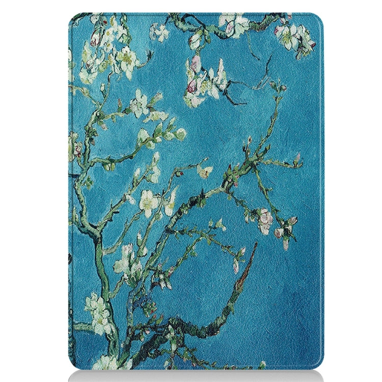 For Microsoft Surface Pro 9 JUNSUNMAY Custer Painted 3-Fold Stand Leather Tablet Case(Apricot Flower) - Microsoft by JUNSUNMAY | Online Shopping South Africa | PMC Jewellery | Buy Now Pay Later Mobicred