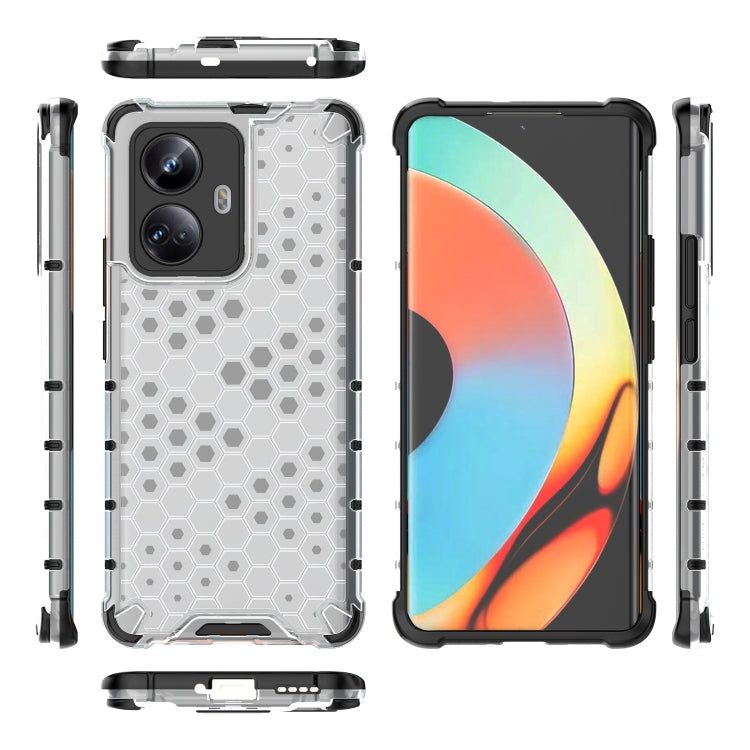 For Realme 10 Pro 5G Honeycomb Phone Case(White) - Realme Cases by PMC Jewellery | Online Shopping South Africa | PMC Jewellery | Buy Now Pay Later Mobicred