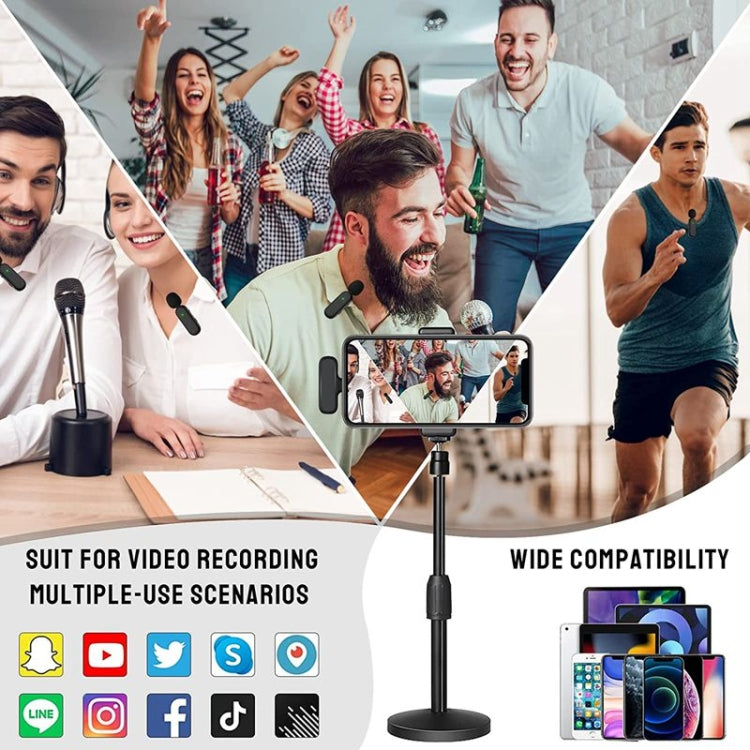 One by Two Wireless Lavalier Microphone Wireless Noise Reduction Microphone with Charging Case, Port: 8 Pin - Microphone by PMC TechLife | Online Shopping South Africa | PMC TechLife | Buy Now Pay Later Mobicred