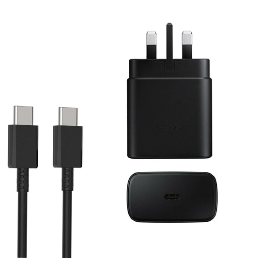 M135 45W USB-C / Type-C Port Fast Charger with 5A Type-C to Type-C Cable, UK Plug(Black) - USB Charger by PMC Jewellery | Online Shopping South Africa | PMC Jewellery | Buy Now Pay Later Mobicred