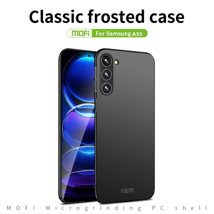 For Samsung Galaxy A55 5G MOFI Frosted PC Ultra-thin Hard Phone Case(Blue) - Galaxy Phone Cases by MOFI | Online Shopping South Africa | PMC TechLife