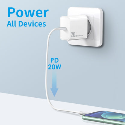 NORTHJO NOPD2001 PD 20W USB-C / Type-C Single Port Fast Charger, Plug Type:EU Plug(White) - USB Charger by NORTHJO | Online Shopping South Africa | PMC Jewellery | Buy Now Pay Later Mobicred