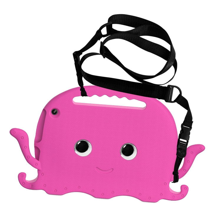 For Amazon Kindle Fire HD10 2021 Octopus Style EVA + PC Tablet Case with Strap(RoseRed) - Amazon by PMC TechLife | Online Shopping South Africa | PMC TechLife | Buy Now Pay Later Mobicred