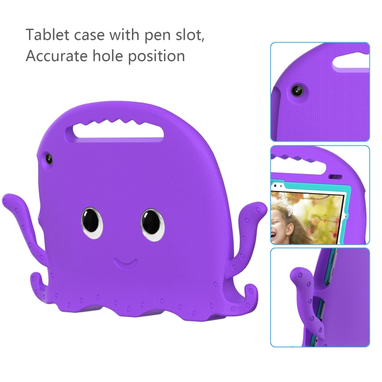 For Amazon Kindle Fire HD10 2021 Octopus Style EVA + PC Tablet Case with Strap(Purple) - Amazon by PMC TechLife | Online Shopping South Africa | PMC TechLife | Buy Now Pay Later Mobicred