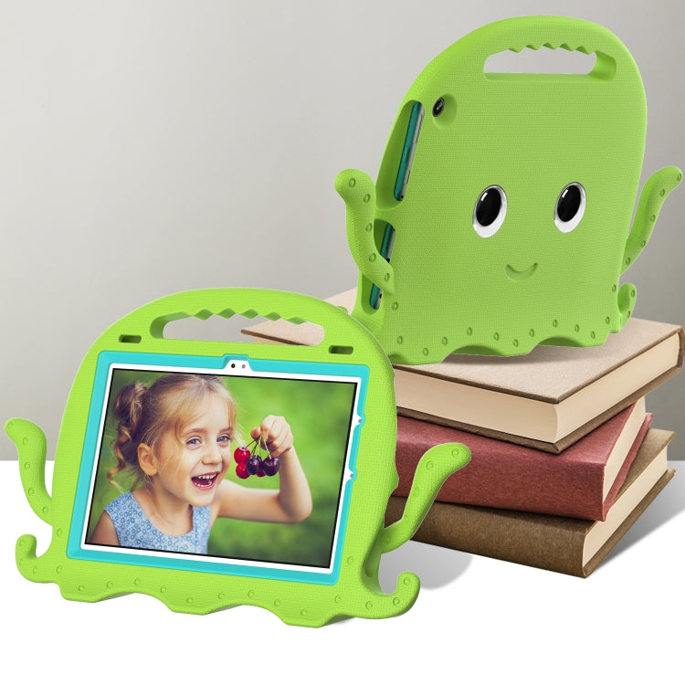 For Amazon Kindle Fire HD10 2021 Octopus Style EVA + PC Tablet Case with Strap(Grass Green) - Amazon by PMC TechLife | Online Shopping South Africa | PMC TechLife | Buy Now Pay Later Mobicred