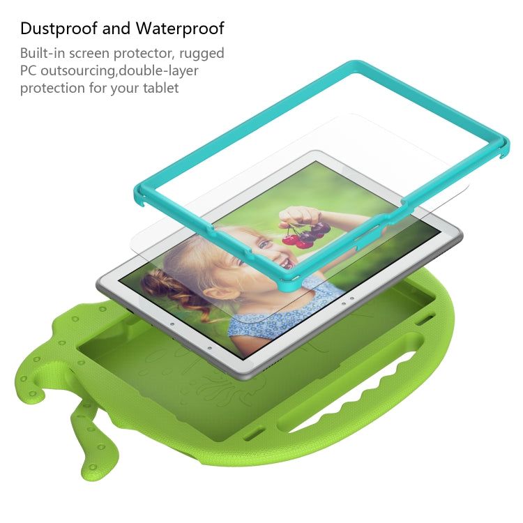 For Amazon Kindle Fire HD10 2021 Octopus Style EVA + PC Tablet Case with Strap(Grass Green) - Amazon by PMC TechLife | Online Shopping South Africa | PMC TechLife | Buy Now Pay Later Mobicred