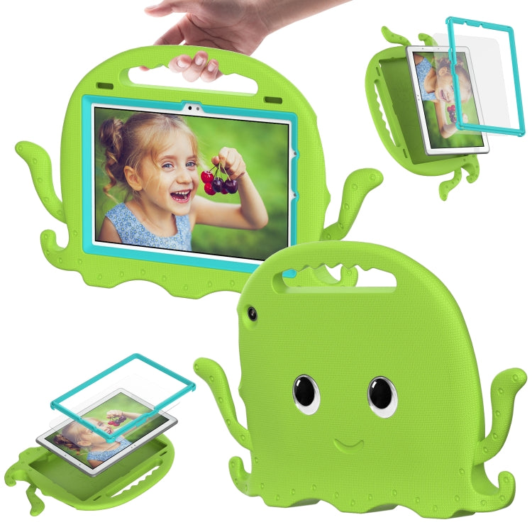 For Amazon Kindle Fire HD10 2021 Octopus Style EVA + PC Tablet Case with Strap(Grass Green) - Amazon by PMC TechLife | Online Shopping South Africa | PMC TechLife | Buy Now Pay Later Mobicred