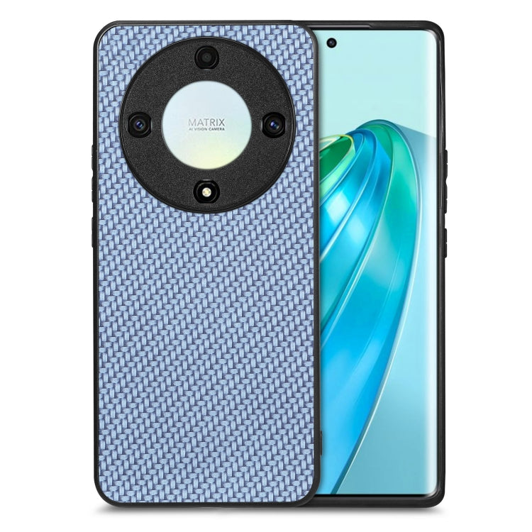 For Honor X9A Carbon Fiber Texture Leather Back Cover Phone Case(Blue) - Honor Cases by PMC TechLife | Online Shopping South Africa | PMC TechLife