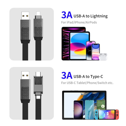 ENKAY ENK-CB134 4-in-1 60W USB-A / Type-C to 8 Pin / Type-C Nylon Braided Magnetic Fast Charging Data Cable, Cable Length:1.2m - Multifunction Cable by ENKAY | Online Shopping South Africa | PMC Jewellery | Buy Now Pay Later Mobicred