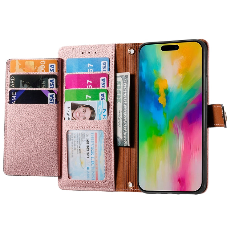 For iPhone 16 Love Zipper Lanyard Leather Phone Case(Pink) - iPhone 16 Cases by PMC Jewellery | Online Shopping South Africa | PMC Jewellery | Buy Now Pay Later Mobicred