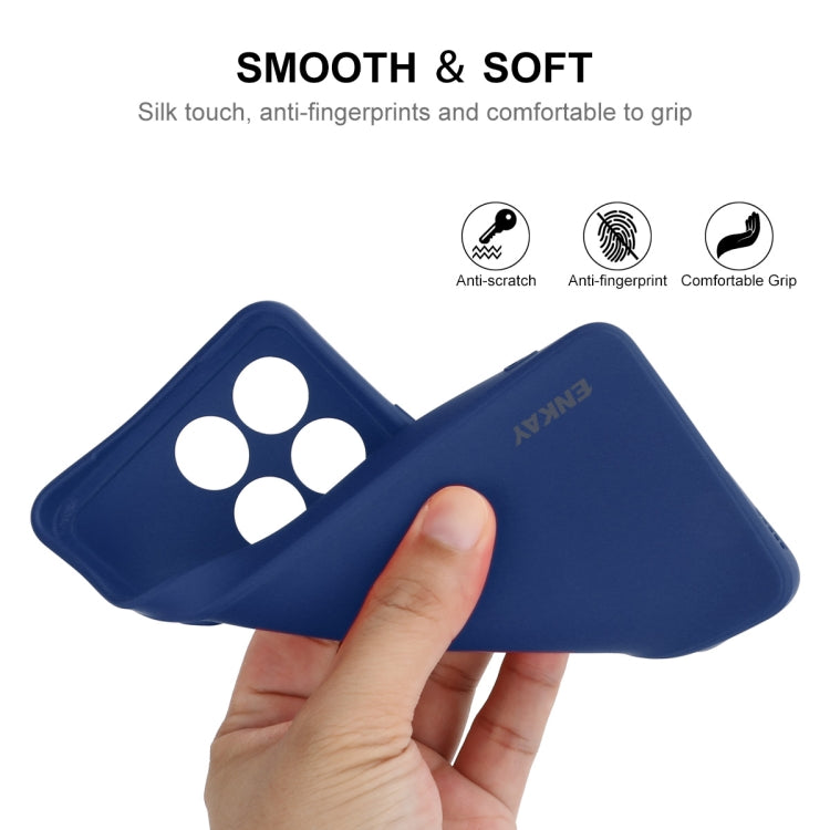 For Xiaomi Poco F6 Pro / Redmi K70 ENKAY Hat-Prince Liquid Silicone Shockproof Soft Phone Case(Dark Blue) - K70 Cases by ENKAY | Online Shopping South Africa | PMC Jewellery | Buy Now Pay Later Mobicred