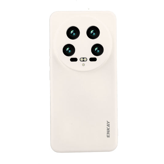 For Xiaomi 14 Ultra ENKAY Hat-Prince Liquid Silicone Shockproof Soft Phone Case(Beige) - 14 Ultra Cases by ENKAY | Online Shopping South Africa | PMC Jewellery | Buy Now Pay Later Mobicred