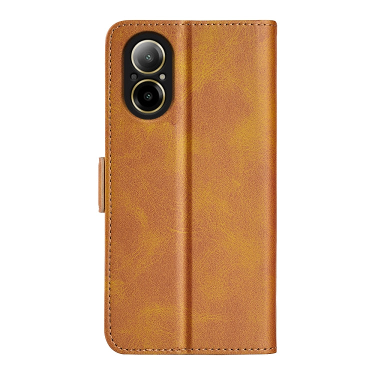 For Realme C67 5G Dual-side Magnetic Buckle Horizontal Flip Leather Phone Case(Yellow) - C67 Cases by PMC Jewellery | Online Shopping South Africa | PMC Jewellery | Buy Now Pay Later Mobicred