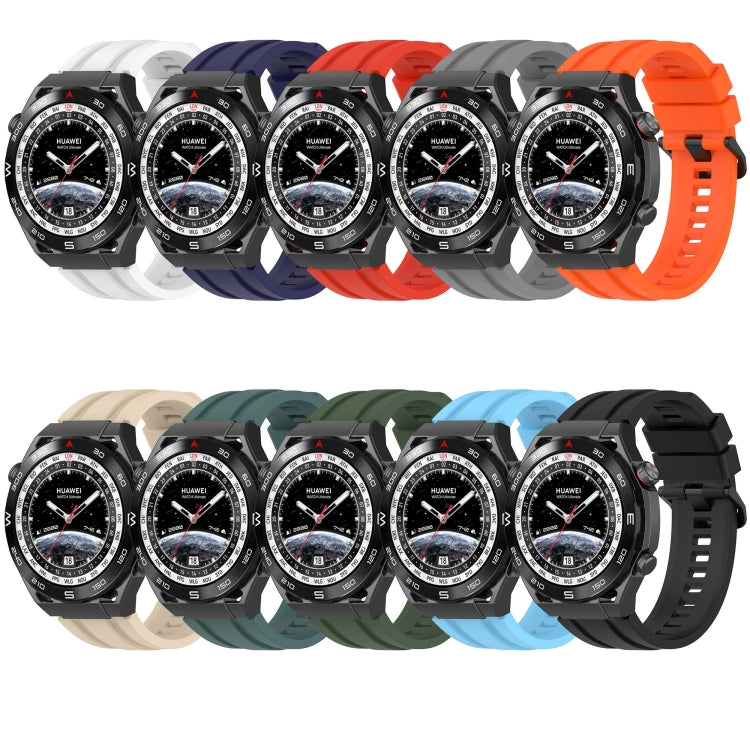 For Huawei Watch Ultimate Long & Short Sports Solid Color Silicone Watch Band Set(Midnight Blue) - Watch Bands by PMC TechLife | Online Shopping South Africa | PMC TechLife