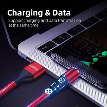 ENKAY 2 in 1 5A USB to Type-C + 8 Pin Magnetic Fast Charging Data Cable with LED Light, Length: 1m(Red) - Charging Cable & Head by ENKAY | Online Shopping South Africa | PMC Jewellery | Buy Now Pay Later Mobicred