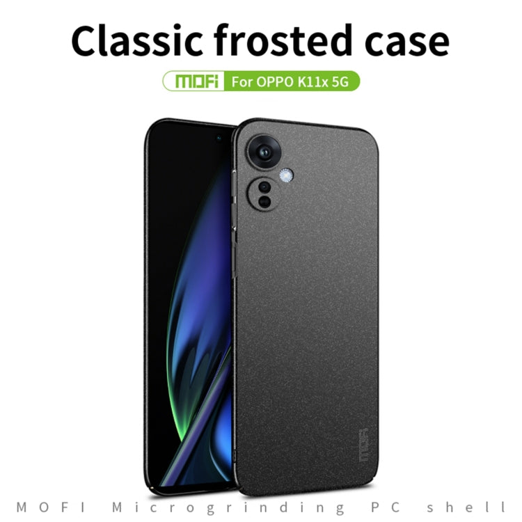 For OPPO K11X 5G MOFI Fandun Series Frosted PC Ultra-thin All-inclusive Phone Case(Green) - OPPO Cases by MOFI | Online Shopping South Africa | PMC Jewellery