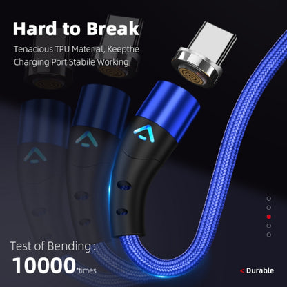 ENKAY 3A USB to 8 Pin Magnetic Fast Charging Data Cable with LED Light, Length:1m(Blue) - Charging Cable & Head by ENKAY | Online Shopping South Africa | PMC Jewellery | Buy Now Pay Later Mobicred