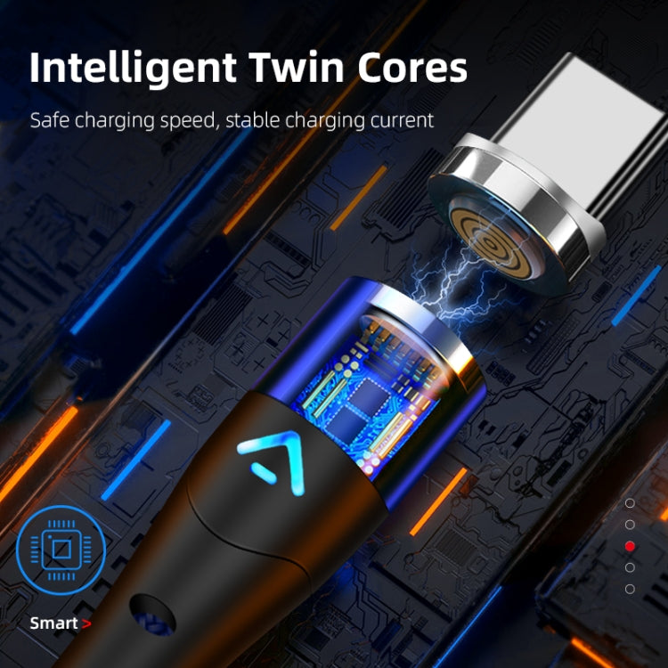 ENKAY 3A USB to 8 Pin Magnetic Fast Charging Data Cable with LED Light, Length:2m(Blue) - Charging Cable & Head by ENKAY | Online Shopping South Africa | PMC Jewellery | Buy Now Pay Later Mobicred