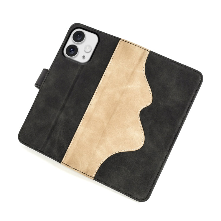 For iPhone 16 Pro Stitching Horizontal Flip Leather Phone Case(Black) - iPhone 16 Pro Cases by PMC TechLife | Online Shopping South Africa | PMC TechLife | Buy Now Pay Later Mobicred