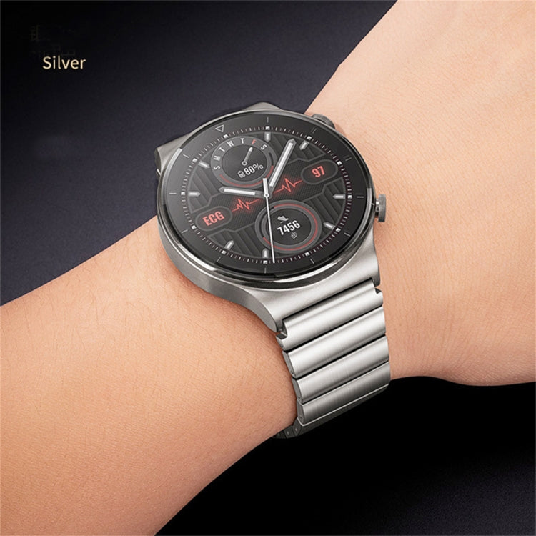 For Samsung Galaxy Watch 3 45mm One Bead Titanium Alloy Watch Band(Silver) - Watch Bands by PMC Jewellery | Online Shopping South Africa | PMC Jewellery