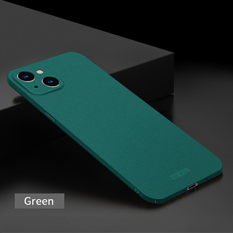 For iPhone 15 Plus  MOFI Fandun Series Frosted PC Ultra-thin All-inclusive Phone Case(Green) - More iPhone Cases by MOFI | Online Shopping South Africa | PMC Jewellery