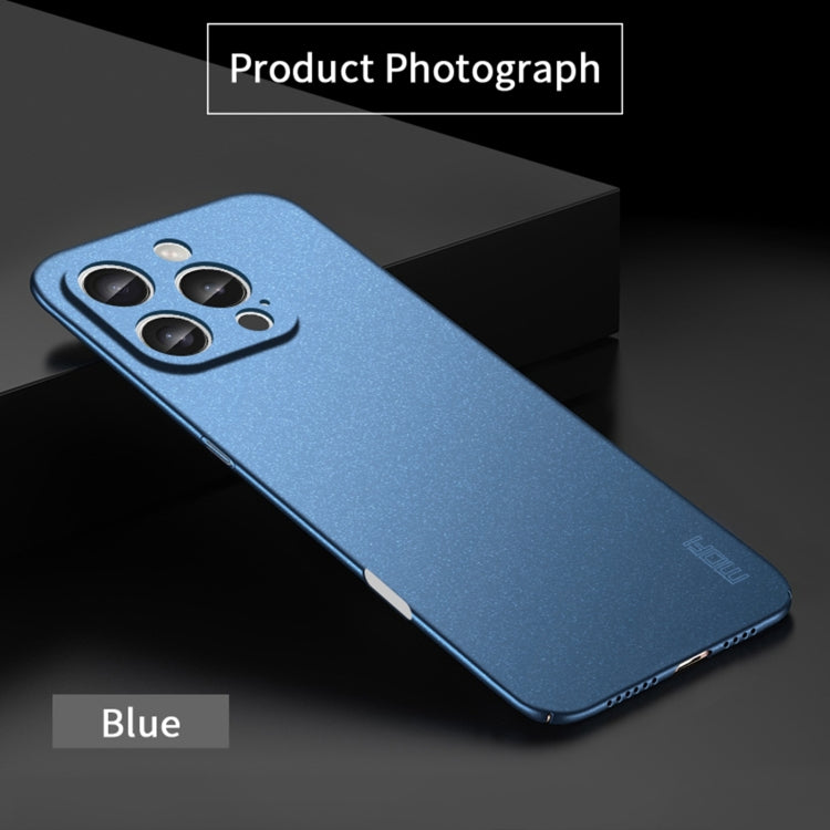 For iPhone 16 Pro MOFI Fandun Series Frosted PC Ultra-thin All-inclusive Phone Case(Blue) - iPhone 16 Pro Cases by MOFI | Online Shopping South Africa | PMC Jewellery | Buy Now Pay Later Mobicred