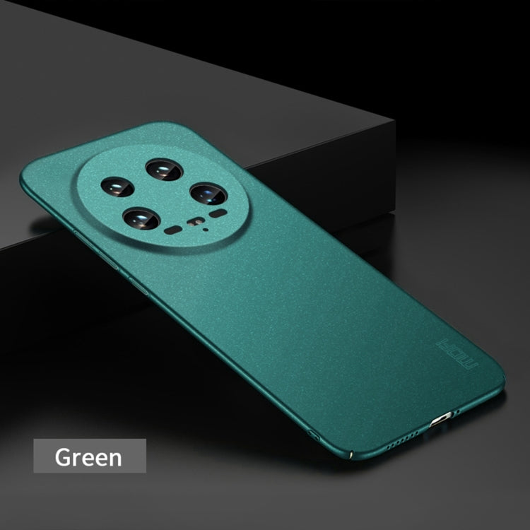 For Xiaomi 14 Ultra MOFI Fandun Series Frosted PC Ultra-thin All-inclusive Phone Case(Green) - 14 Ultra Cases by MOFI | Online Shopping South Africa | PMC Jewellery | Buy Now Pay Later Mobicred