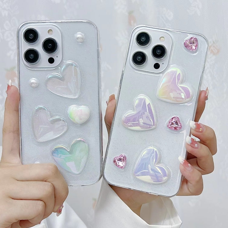 For iPhone 16 Plus Love Epoxy TPU Phone Case(Transparent) - iPhone 16 Plus Cases by PMC TechLife | Online Shopping South Africa | PMC TechLife | Buy Now Pay Later Mobicred