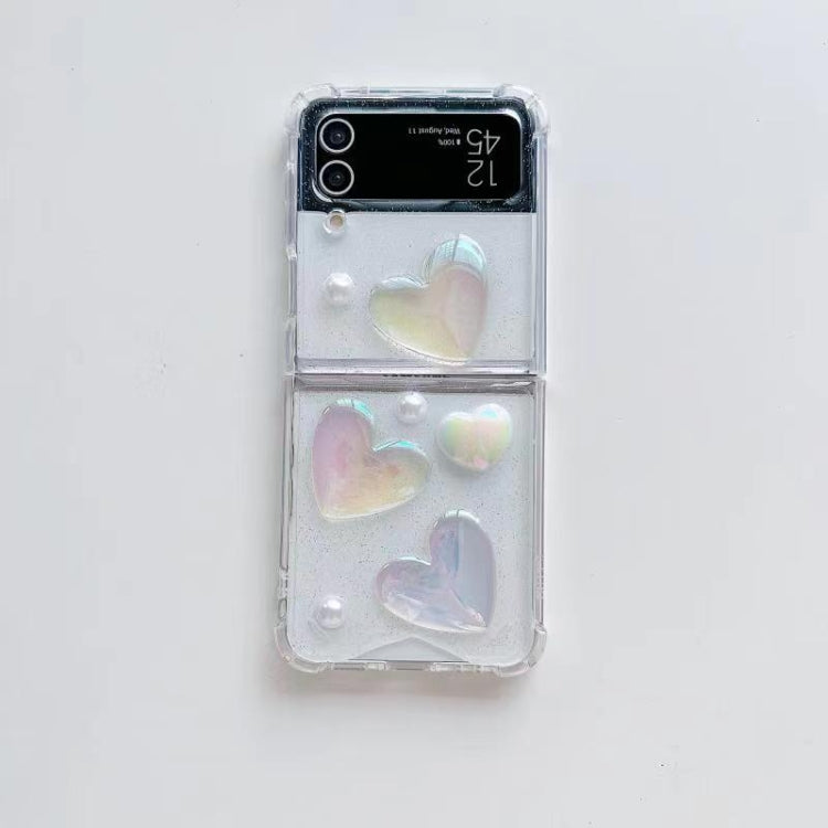 For Samsung Galaxy Z Flip4 Love Epoxy TPU Phone Case(Transparent) - free shipping - PMC TechLife - Order now!